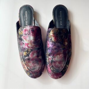 Kenneth Cole Women's Floral Mules Slides - Black and Pink
